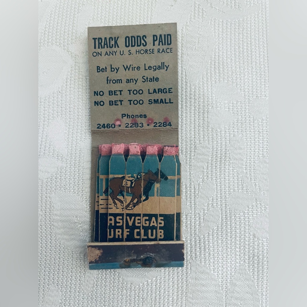 matchbook Las Vegas Surf Club feature matchbox 15 strike horse racing READ